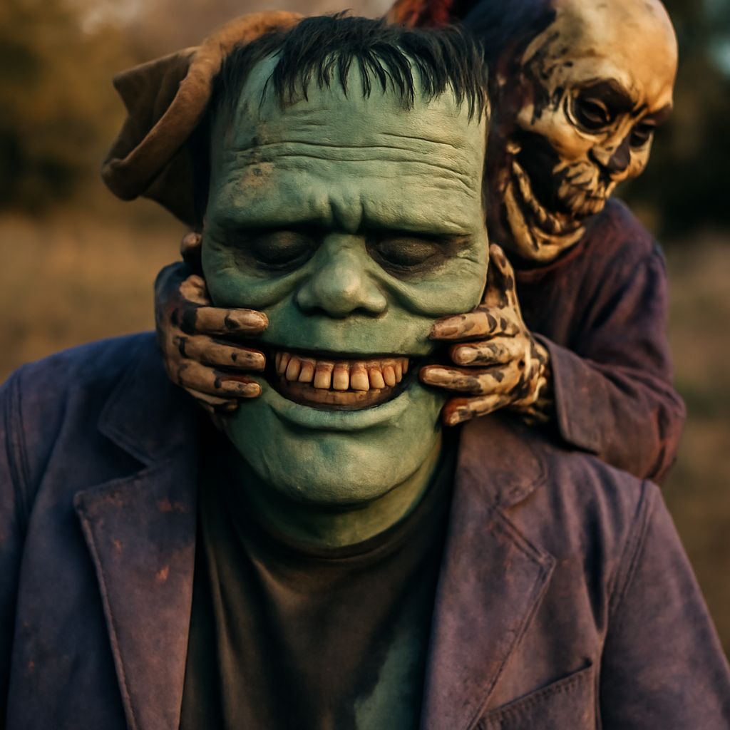 Frankenstein's Creature and Igor in adaptation-inspired artwork