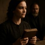 Open book featuring Frankenstein quotations and literary notes