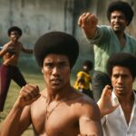 Jim Kelly performing karate