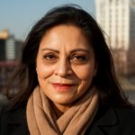Mira Nair directing on a film set