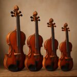 A violin in an orchestra setting